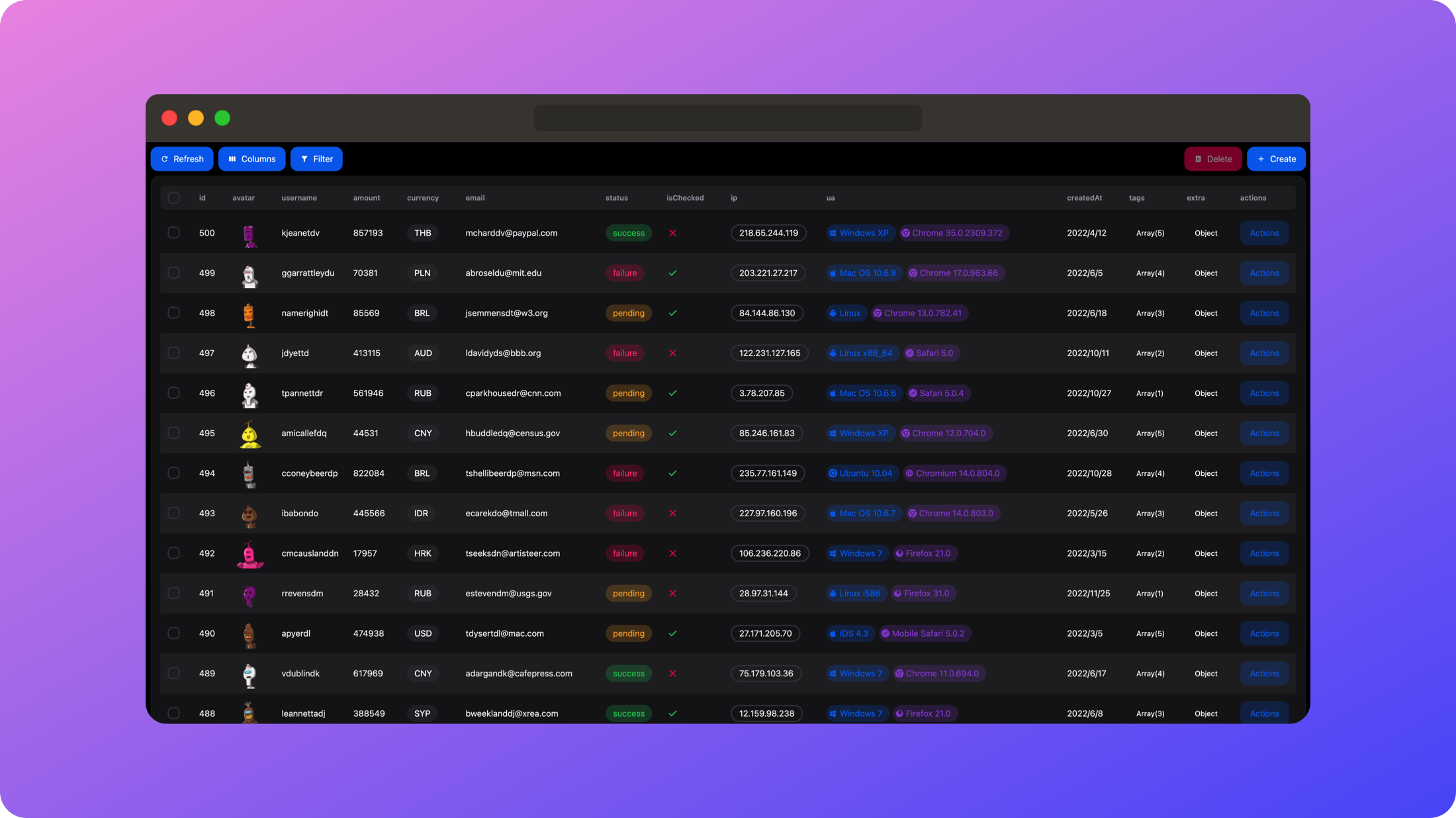 Next Fast Table project preview